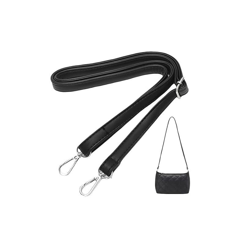 GXGM Bandoulière en Cuir Réglable, Sangle pour Sac, Noire pour Femme DIY, Bandoulières de Porte-Monnaie