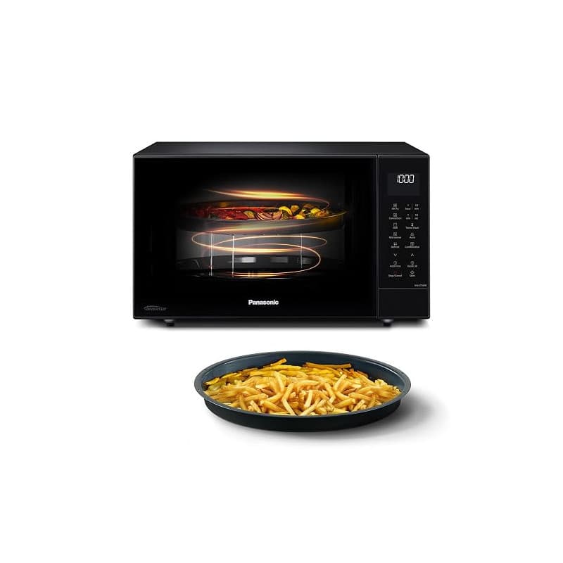 Panasonic NN-CT56RBEPG Four à Micro-Ondes combiné 4-en-1, 27 L avec mode Airfryer, Inverter 1000 W, Gril 1300 W, Chaleur Tournan