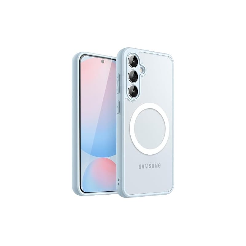 JETech Coque Magnétique pour Samsung Galaxy S24 FE, Bleu | Compatible avec MagSafe, Dos Translucide Mat, Étui Housse Protection