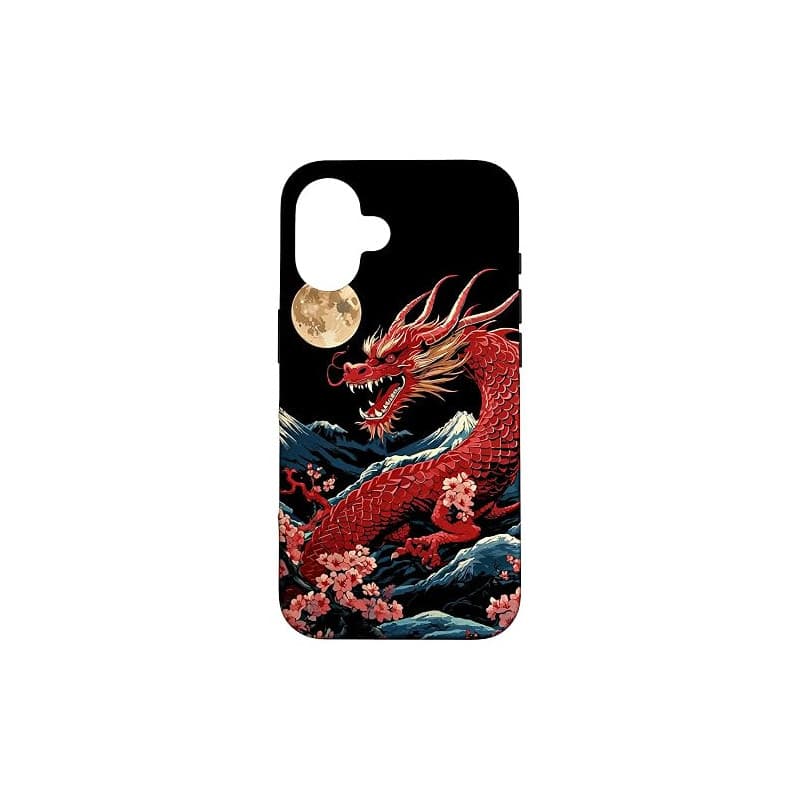 Coque pour iPhone 16 Dragon Esthétique Anime Japon Asie Dragon Japonais