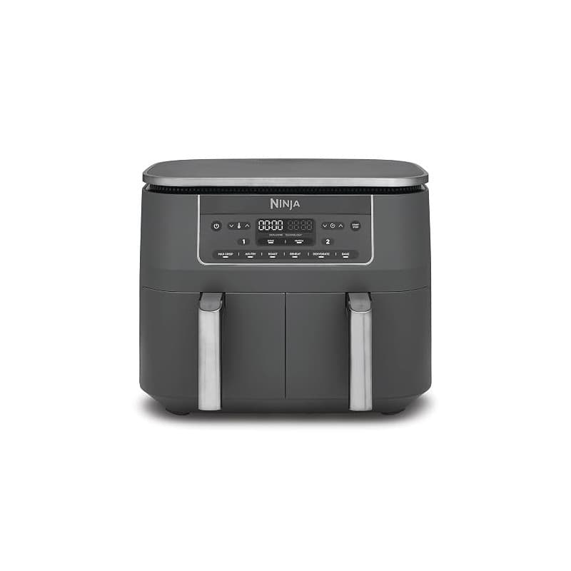 Ninja Air Fryer Dual Zone numérique, Friteuse à air 7,6L DZ300EU | 2 compartiments, 6-en-1, Friteuse sans huile, Croustillant ma