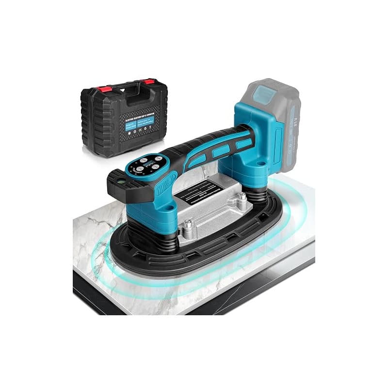 Outil de vibration pour carrelage - Ø 225x120mm Ventouse - Compatible avec batterie Makita 18 V - Force d'aspiration de 250kg -