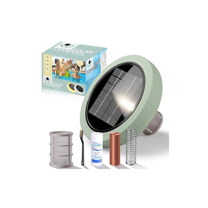 Ioniseur Solaire de Piscine, Nettoyeur D'ioniseur Purificateurde Piscine à Energie Solaire Clarificateur d'eau de Piscine Clarif