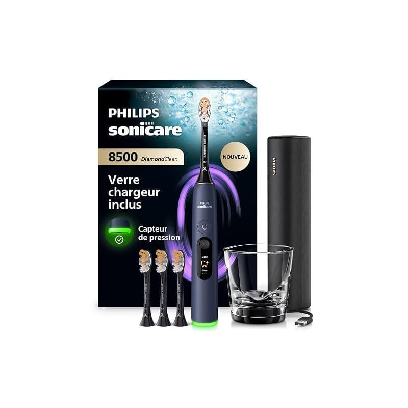 Philips Sonicare DiamondClean 8500 nouvelle génération – brosse à dents électrique avec capteur de pression, 18 réglages, colori