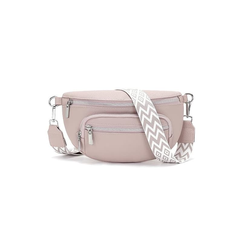 Sasrymnl sac banane femme Beige sac bandoulière femme cuir vegan sacoche banane bandouliere tendance Bandoulière amovible et rég
