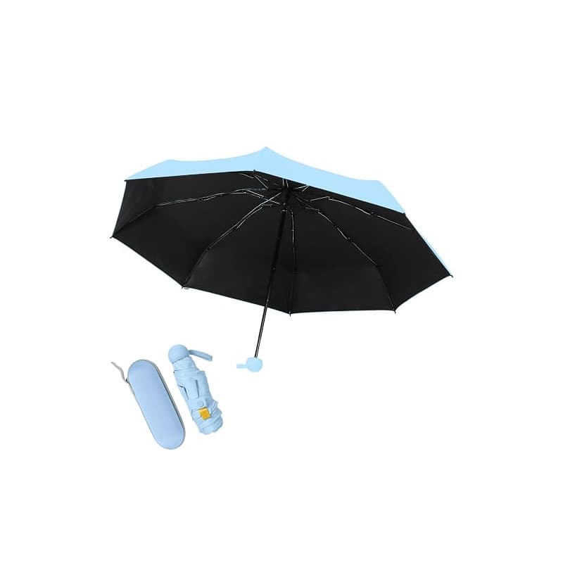 Yoodriy Mini Parapluie Pliant avec Étui, Parapluie de Voyage Compact et Léger, Parapluie de Poche avec Protection UV pour Femmes