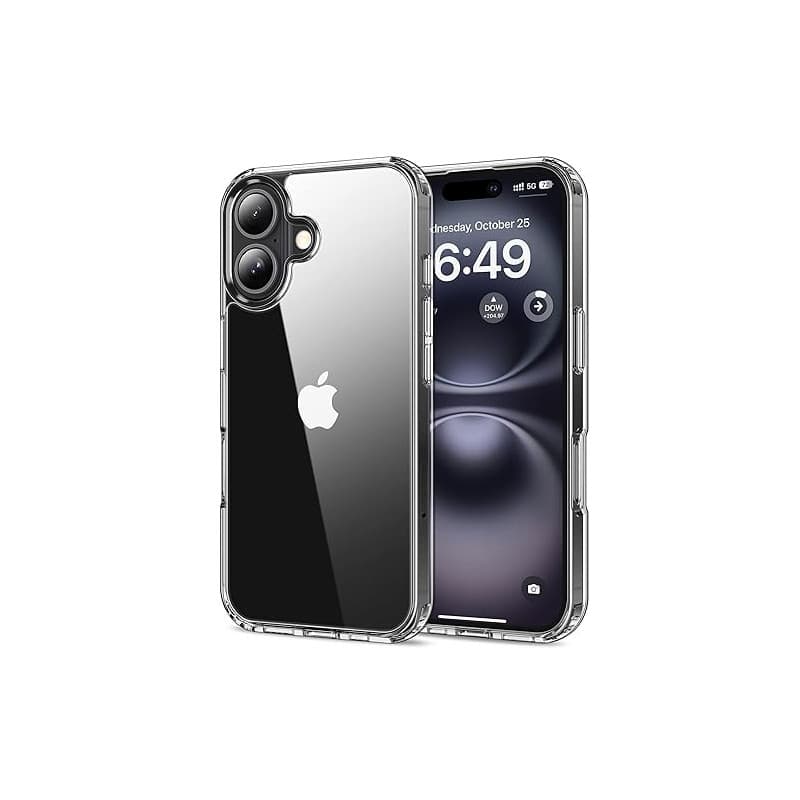 HOOMIL Coque pour iPhone 16, Anti-Jaunissement, Transparente | Antichoc, Résistant aux Rayures, Étui Housse de Téléphone Protect
