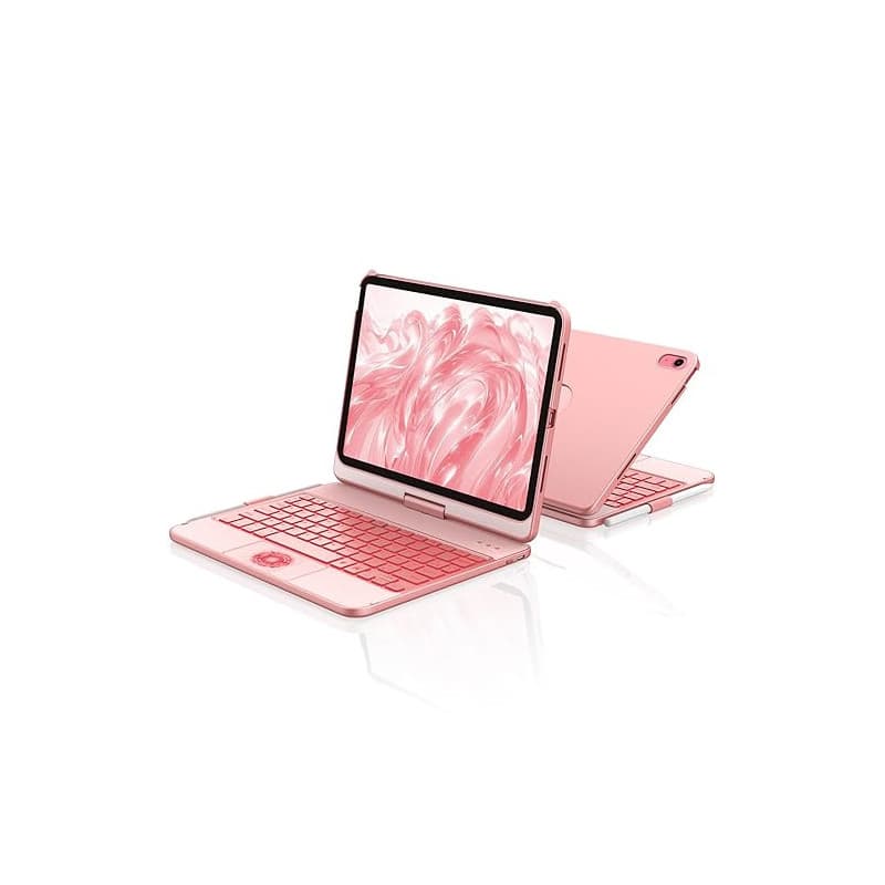 aMZCaSE Clavier pour iPad 10/11 Ème Gen(10.9Pouces 2022/11 A16 2025) avec Housse de Protection Rotative à 360° Porte-Stylet étui
