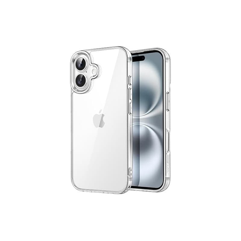 JETech Coque pour iPhone 16 Plus, Transparent | Anti-Jaunissement, Antichoc, Dos PC Rigide Résistant aux Rayures, Étui Housse Bu