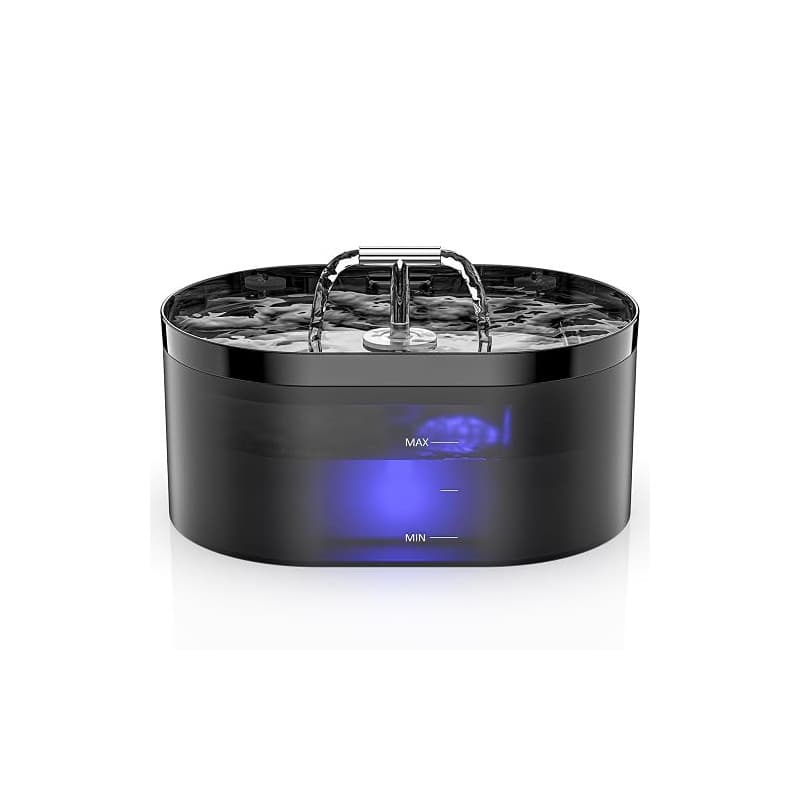 Fontaine à Eau Automatique pour Chat - 2,2L - Distributeur Eau Chat avec LED - Super Silencieuse, Chiens, Plusieurs Animaux de C