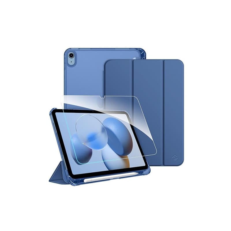 FINTIE Coque pour iPad A16 11e Génération 11" 2025/iPad 10e Gén 10.9" 2022 | Étui avec 1 Verre Trempé et Porte-Stylet, Coque Rig