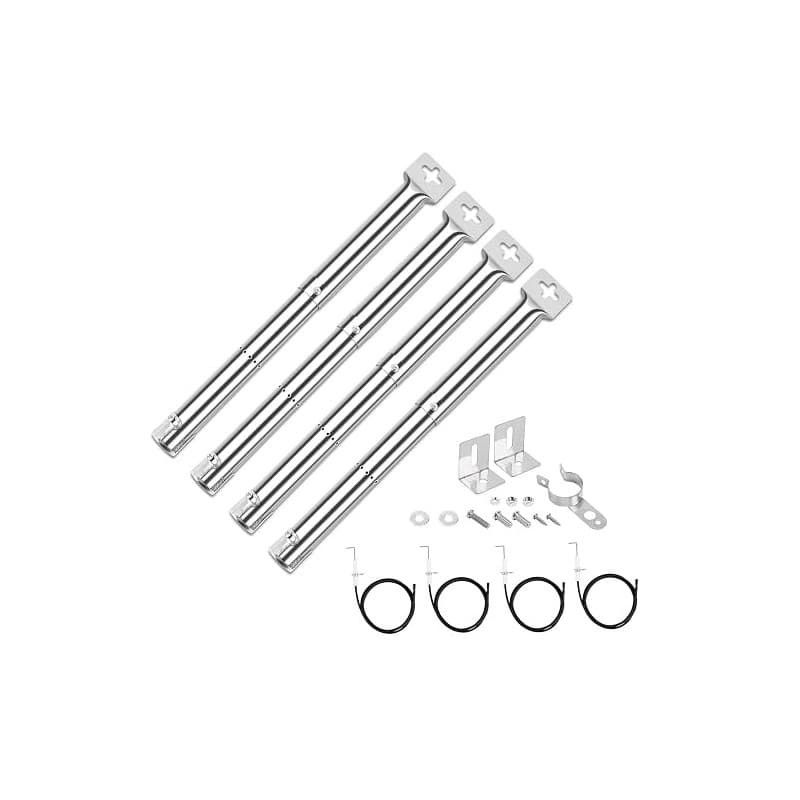 GFTIME 31 à 44CM Brûleur Universel en Acier Inoxydable pour Landmann, Enders, Tepro, Taino, Charbroil, Campingaz, Mr Gardener, N