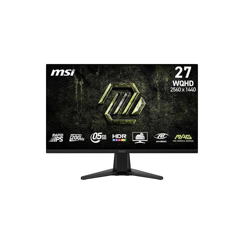 MSI MAG 275QFA E20 Écran Gaming 27" WQHD | Dalle Rapid IPS 2560x1440, 200 Hz, 0,5ms, compatible VESA, HDMI, DisplayPort, compati