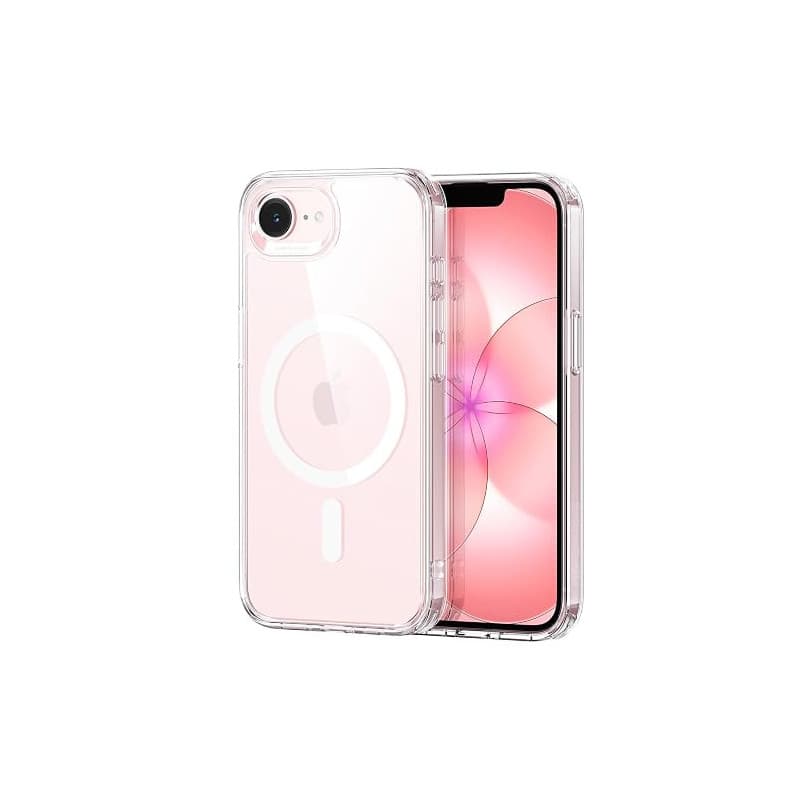 ESR Coque Magnétique pour iPhone 17e/16e, Transparente | Anti-jaunissement, Ultra Mince, Protection Chute 3X Militaire, Absorpti