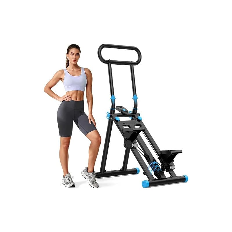 HXD-ERGO Stepper d’Escalier Pliable Fitness 2026, Appareil Cardio Maison Professionnel avec Guidon Réglable, Écran LCD, Machine