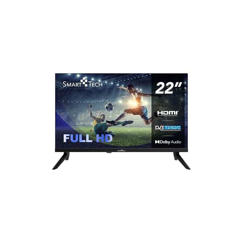 Smart Tech TV LED Full HD 22" (55 cm) 22FN01V, HDMI, USB, Résolution: 1920 * 1080, modèle 2024