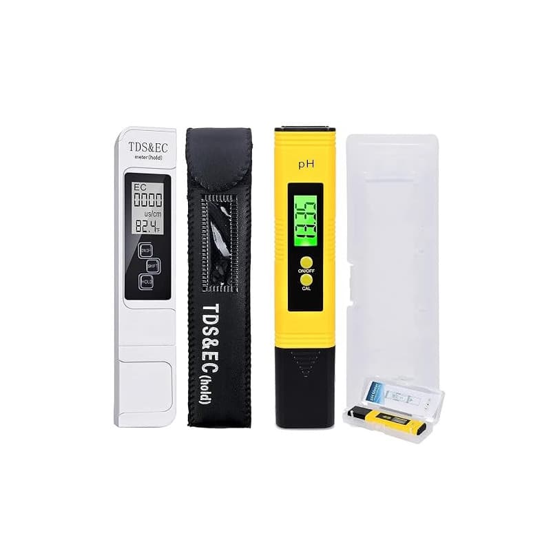 Funmo Testeur pH Mètre électronique, PH TDS EC et température 4 en 1, Testeur de qualité d'eau avec haute précision, Testeur de