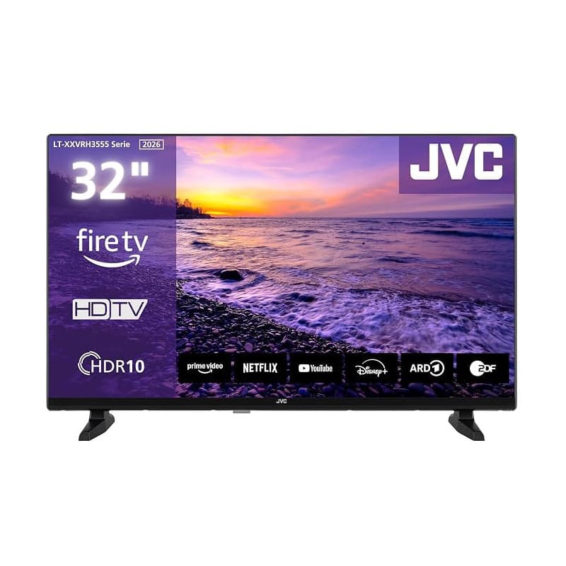 JVC Fire TV LT-32VRH3555 (2026) 32" Smart TV HDR avec Commande vocale Alexa et Triple Tuner LED