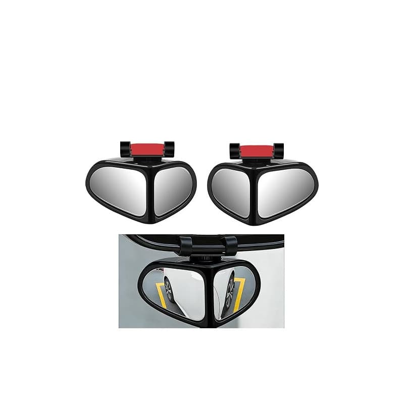 UMCHU 2 Pièces Retroviseur Conduite Accompagnée, pour Voitures, SUV, Noir | ABS + Verre, Socle Pivotant, Modèle Spécifique, Auto