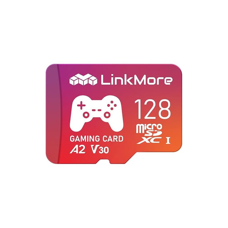 LinkMore XV23 PRO Carte micro SDXC de jeu 128 Go, A2, UHS-I, U3, V30, classe 10, vitesse de lecture jusqu'à 160 Mo/s, vitesse d'