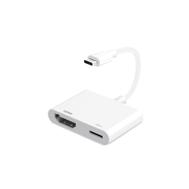 Adaptateur USB C vers HDMI 4K@60Hz pour iPhone 17/16/15, Adaptateur AV Numérique Type C, Connecteur d'écran de Synchronisation V