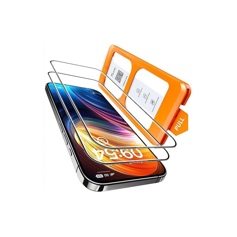 TOCOL Verre Trempé pour iPhone 16 Plus, iPhone 15 Plus, Facile à Installer | Lot de 2, Couverture Complète, Sans Bulles, 9H Rési