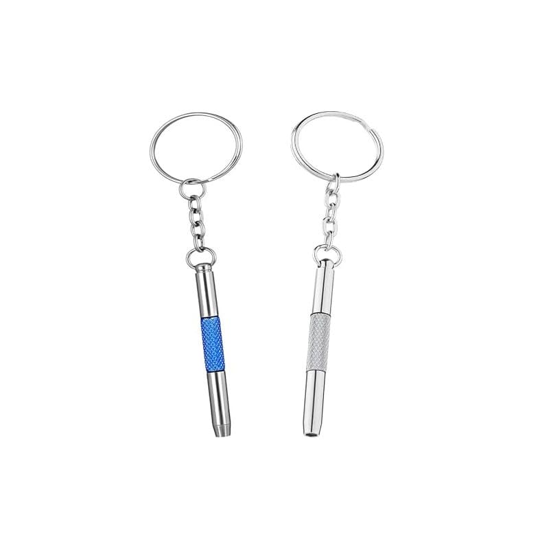 Lot de 2 Mini Tournevis pour Lunettes,Tournevis Opticien 3 en 1 Porte clés en Acier Inoxydable pour Réparation de Lunettes,Lunet