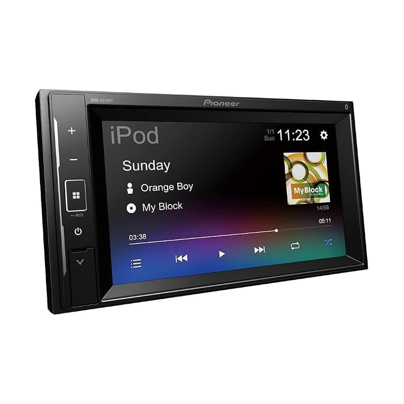 Pioneer DMH-A240BT Mechafree Lecteur multimédia à écran Tactile de 6,2" avec Miroir de Smartphone, Bluetooth, GEQ 13 Bandes, fon
