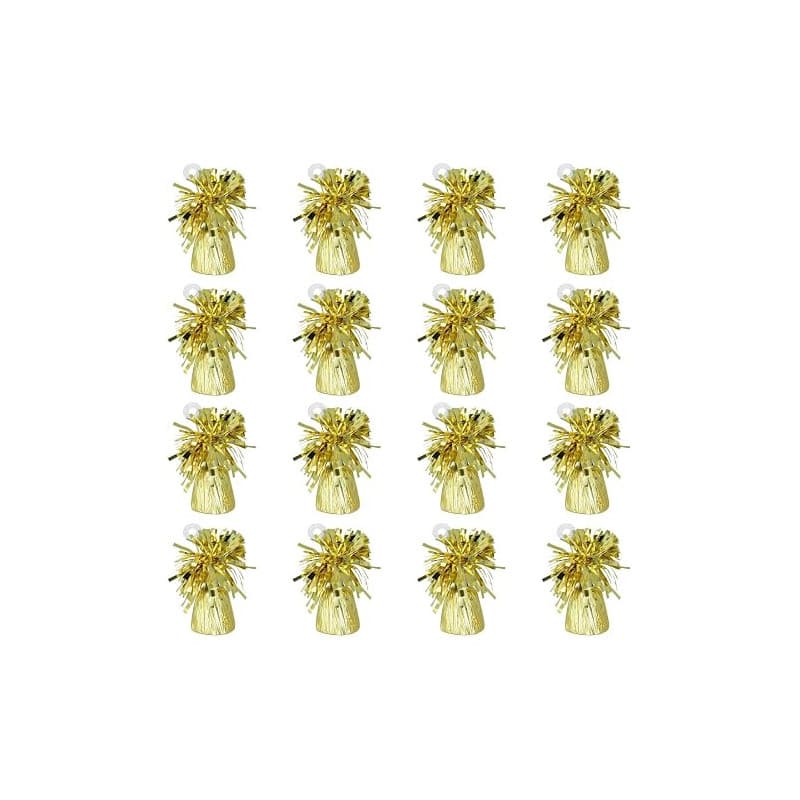 Boland - Poids pour Ballons avec Feuille Métallique, 16 Pièces, 160-180 g, pour Ballons de Baudruche et à l'Hélium, Or, Doré | L