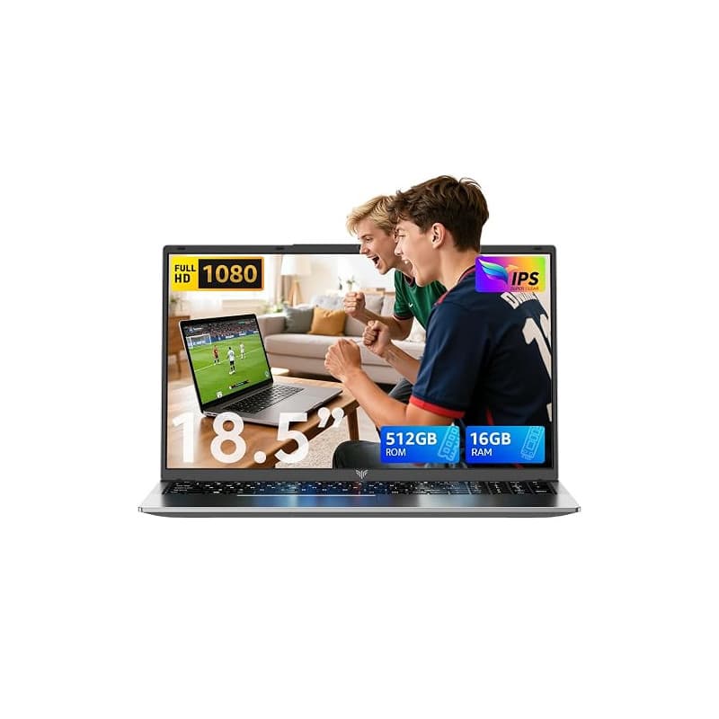ACEMAGIC 2026 Ordinateur Portable 18.5 Pouces,8000 mah Processeur Twin Lake N150 (jusqu'à 3,6 GHz) 16 Go Ram DDR4 512 Go SSD Ext