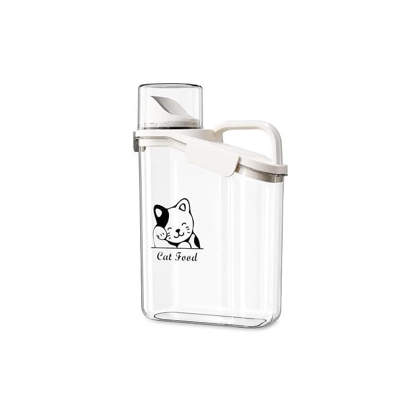 Geyecete Boite Croquette Chat,Conteneur de Nourriture pour Animaux,Hermétique 2.8 L,Récipient Alimentaire avec Tasse à Mesurer,P