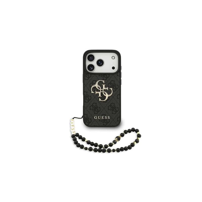 CG Mobile Guess 4G Strap 4G Classic Logo Coque pour iPhone 17 Pro Max (Noir)