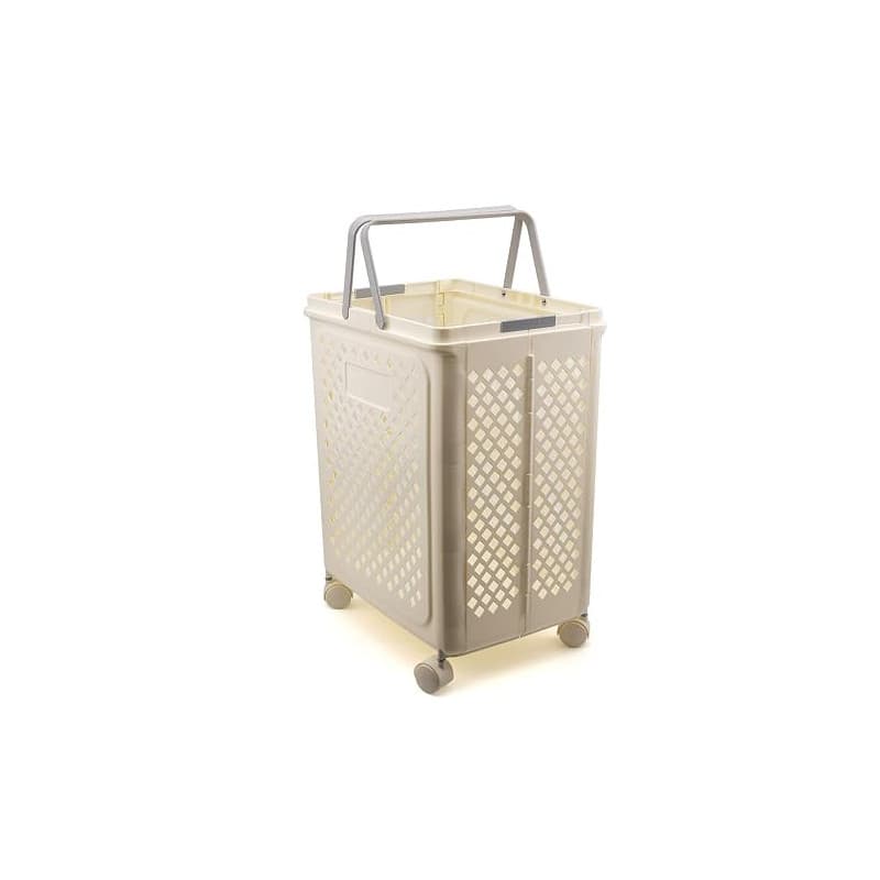 Panier à linge pliable amovible - Panier de rangement à roulettes pour appartement, salle de bain, chambre à coucher, dortoir (g