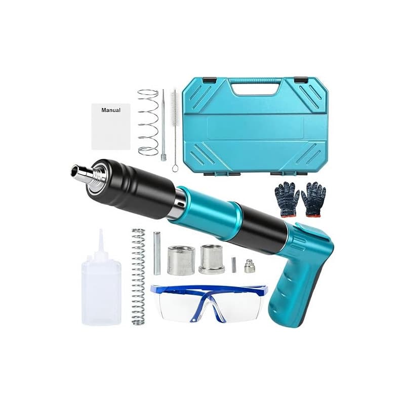 Risegun Cloueur Beton,Pistolet à Clous Manuel à 5 vitesses,Ongles non inclu | cloueuse pneumatique silencieuse pour plafond, ins