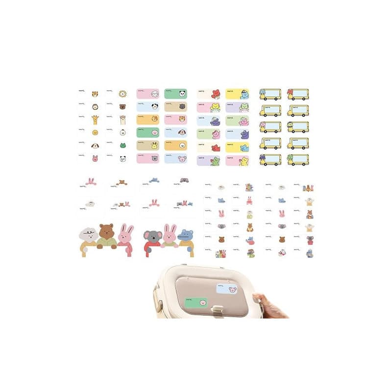 KEPYATI Étiquettes Autocollantes Personnalisées (80 pièces). Pas besoin de repasser. Pour les vêtements, l'école, les objets, la