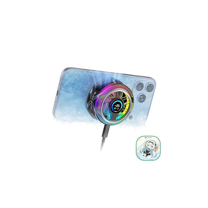Black Shark Magnetic Phone Cooler 6 Pro – écran intelligent, anneau magnétique, LED RGB, ventilateur contrôlé par app pour iPhon