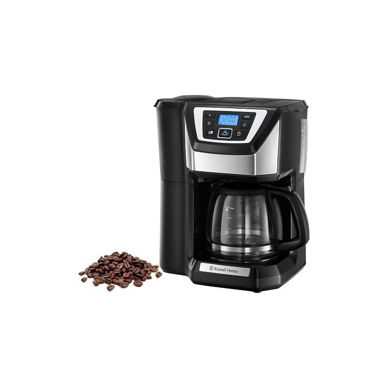 Russell Hobbs Cafetière à Grain Chester, 12 Tasses, 1,5 L, Programmable | Machine à café avec Technologie WhirlTech Pour Extract