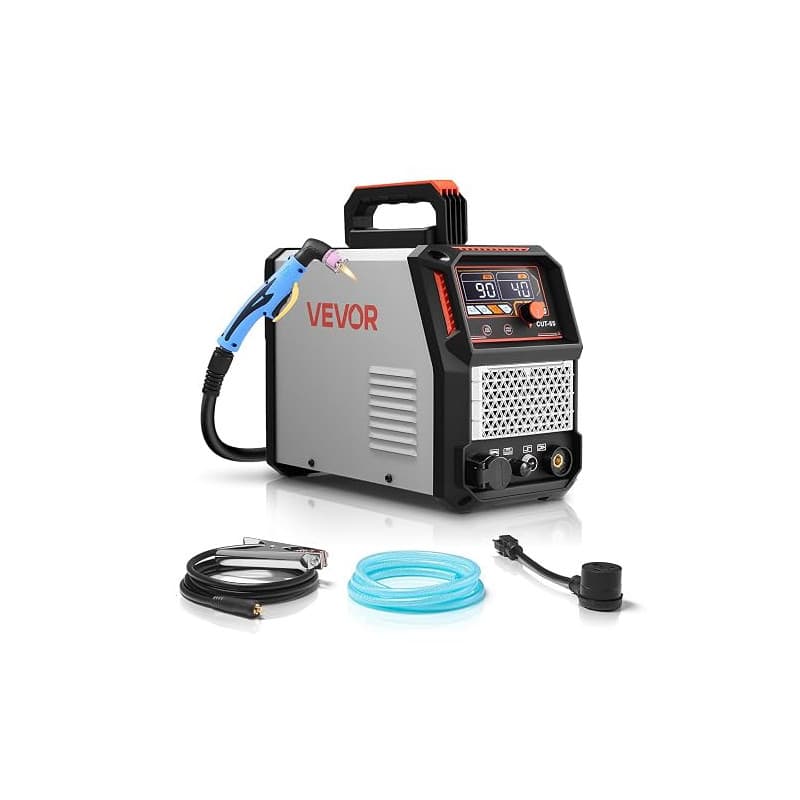 VEVOR Découpeur Plasma, 65 A, Machine de Découpe Plasma à Arc Pilote sans Contact 220 V avec Fonction 2T/4T, Onduleur IGBT, Affi