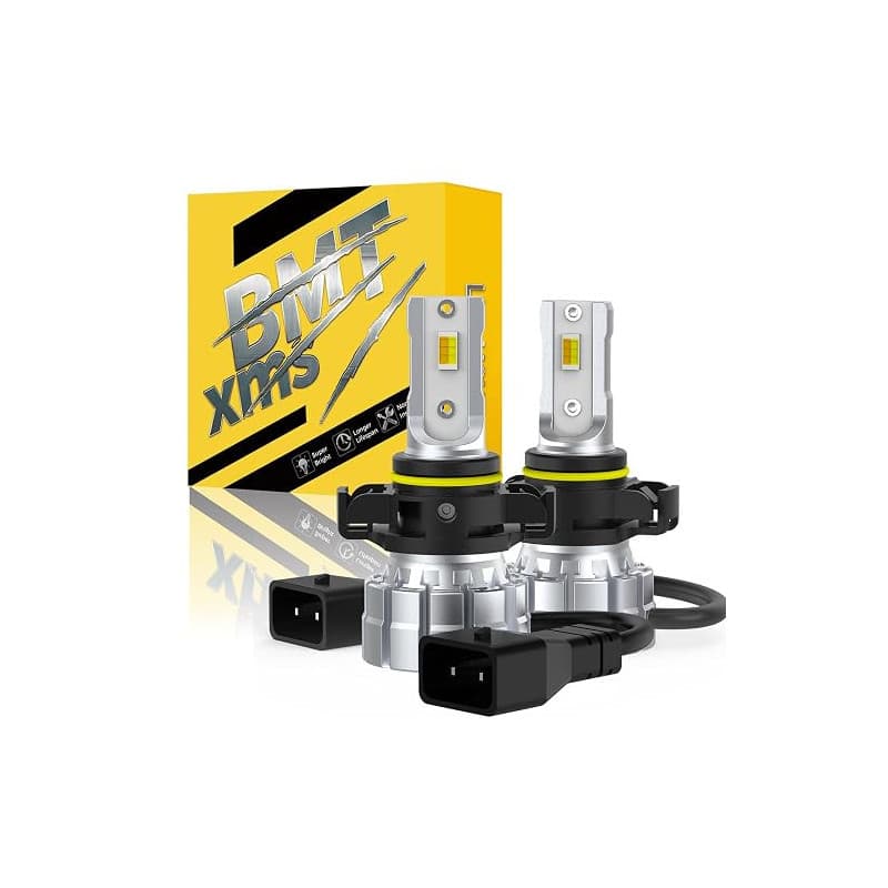BMT xms Ampoule 5202 H16EU LED, Switchback Blanc 6500K / Jaune Ambré 3000K - Feux de Conduite Double Couleur Blanc/Jaune, Pack d