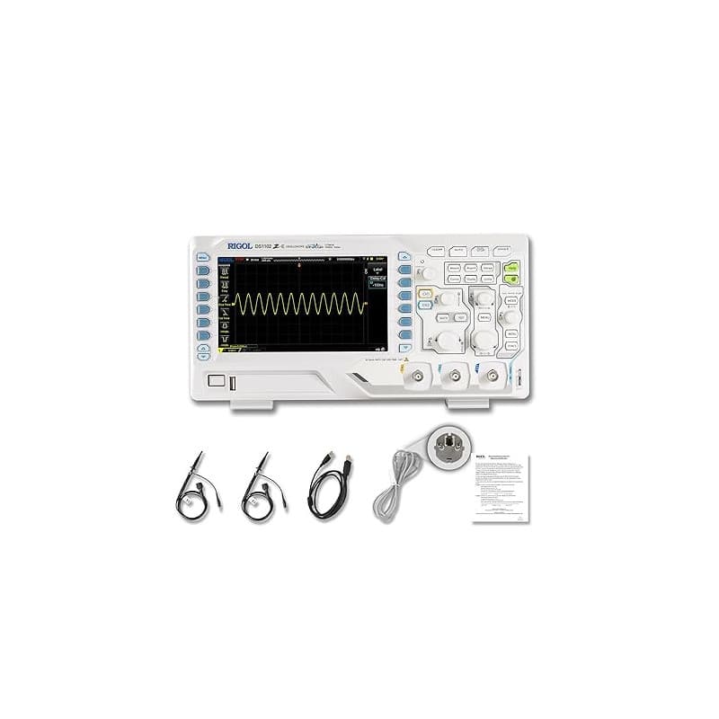 RIGOL DS1102Z-E Oscilloscope Numérique, 100MHz, 2 Canaux, 1 GSa/s, 24 Mpts | Idéal pour l'enseignement et les loisirs, 1 GSa/s t