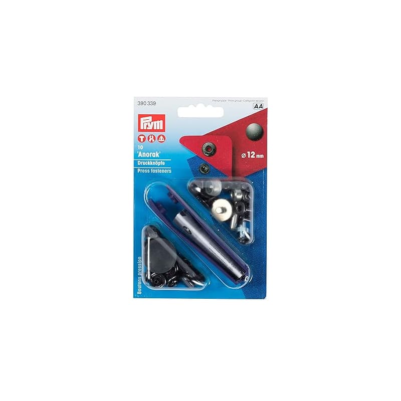 Prym 390339 Bouton pression sans couture Anorak Laiton bruni 12 mm