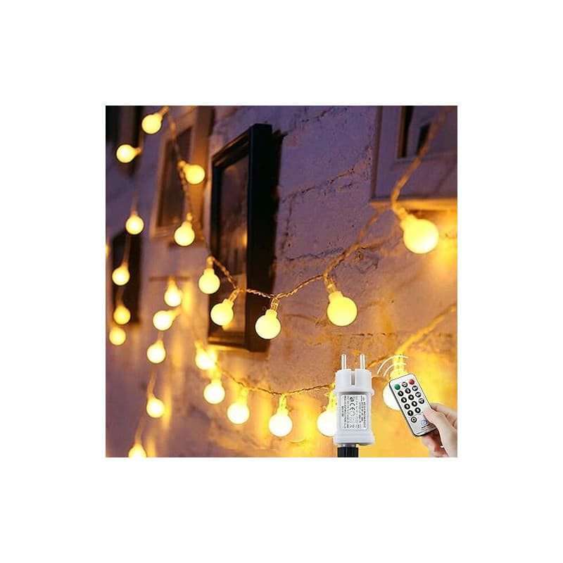 Guirlande Lumineuse Extérieur Intérieur 120 LEDs 15M - 8 Modes avec Fonction Automatique, Étanche IP65, Lampe pour Décoration No
