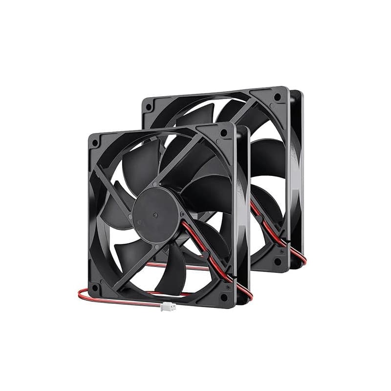 Gebildet 120mm Noir Ventilateurs boîtier d'ordinateur Refroidissement haute performance 12VDC 2broches (PH2.54) 1200 tr/min Roul