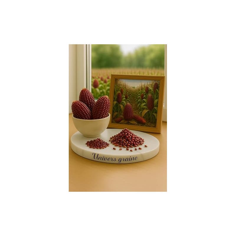 25 Graines de Maïs Fraise Acajou - Zea mays – Une variété rare et décorative - Ornemental - POP CORN - Fruit Legume Jardin - 443