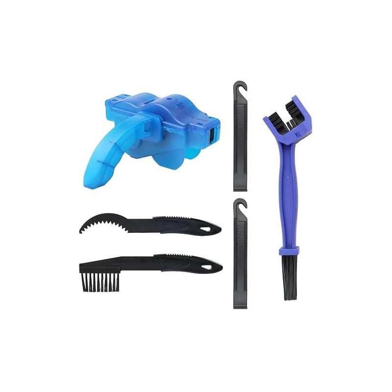 6 Pièces Kit d'outils de Nettoyage de Vélo, nettoyeur chaine velo, kit nettoyage velo, Outil de Brosse de Nettoyage de Vélo, Bic