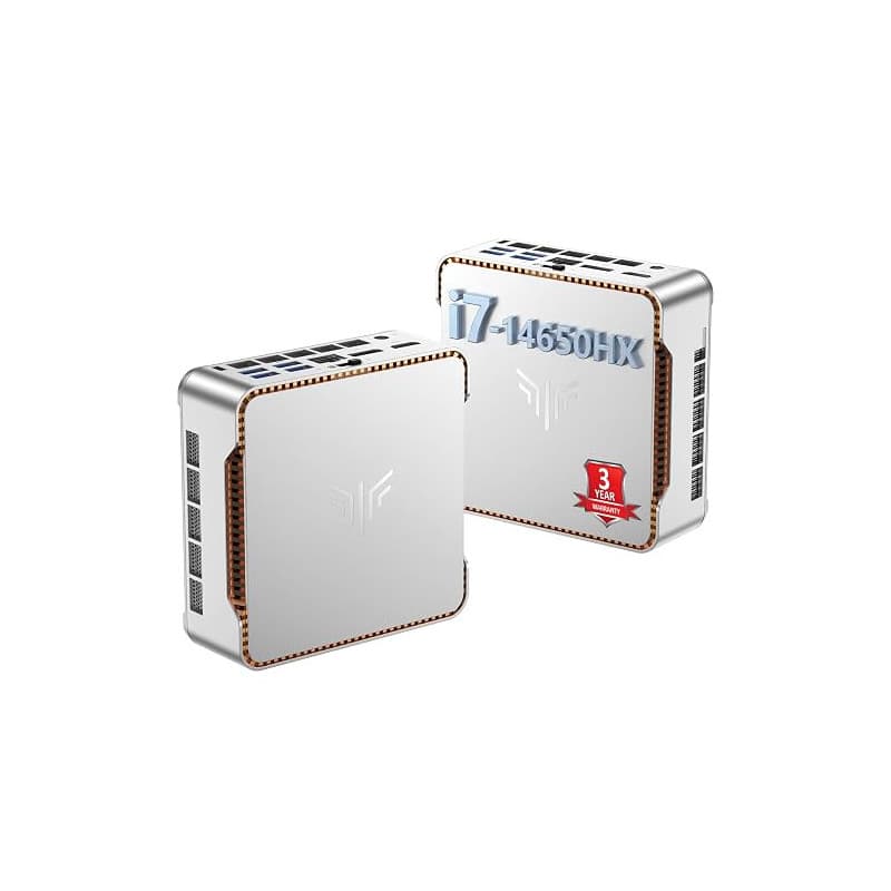 NiPoGi H2 Mini PC W-11 Pro, 32 Go DDR4 1 to M.2 SSD, Ιntel Core i7-14650HX | 16C/24T, Mieux que i9-12900H, Graphique Ιntel UHD 1