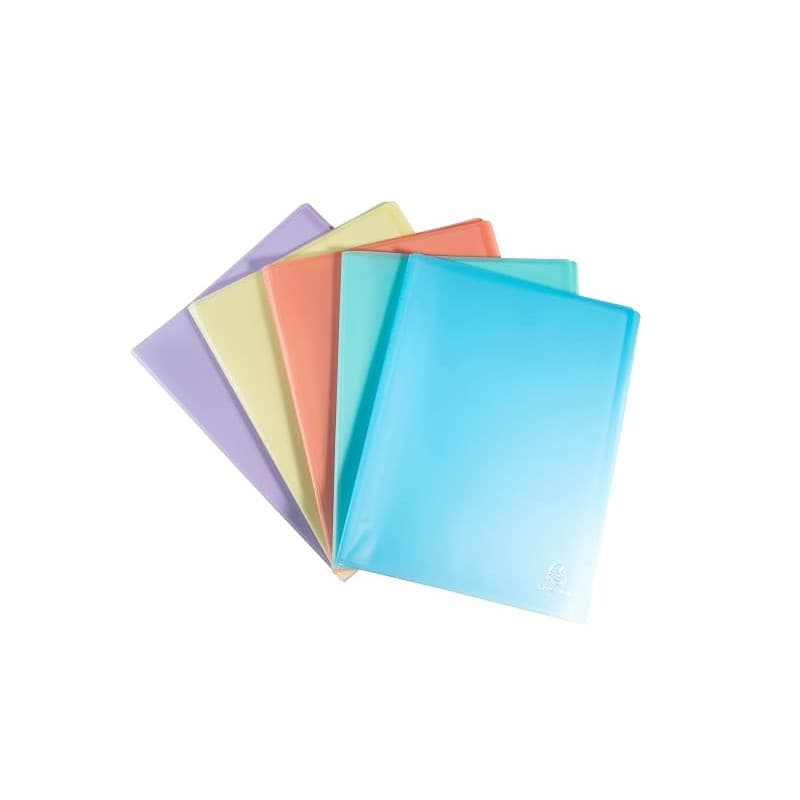 Exacompta - Réf. 88370E - Paquet de 5 protège-documents Chromaline Pastel - 30 pochettes cristal - 60 vues - pour A4 - dim 24 x