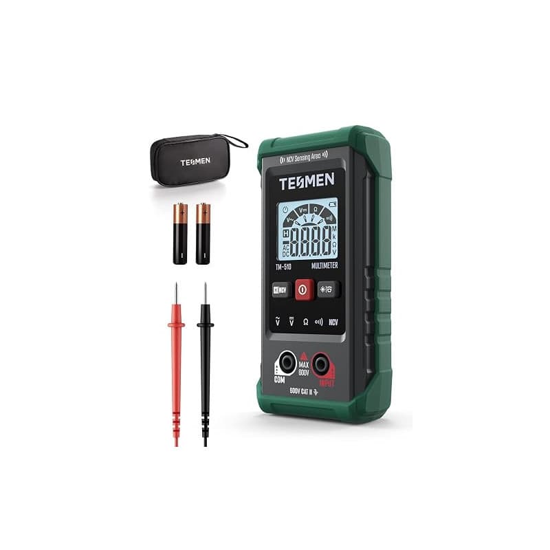 TESMEN TM-510 Multimetre Numerique, Testeur Electrique 4000 Comptes, Multimetre Professionnel Mesure Intelligente, Auto-Ranging
