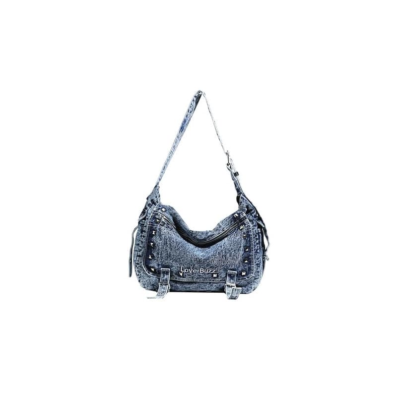 CORIOS Sac à Bandoulière en Denim pour Femme Sac à Main en Jean Grande Sacs Portés Épaule Rétro Sac Messager Léger Sac Hobo Sacs