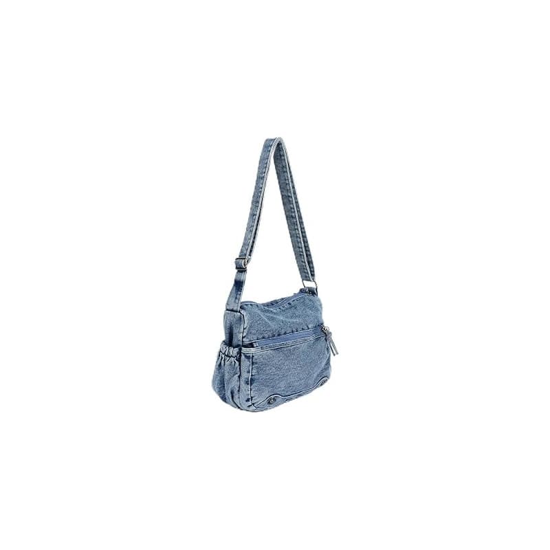Ausing Sac Bandoulière Femme Grand Sac en Toile Crossboby Bag Femme | Tissu En Denim, Grande Capacité, Style Vintage, Pour Voyag